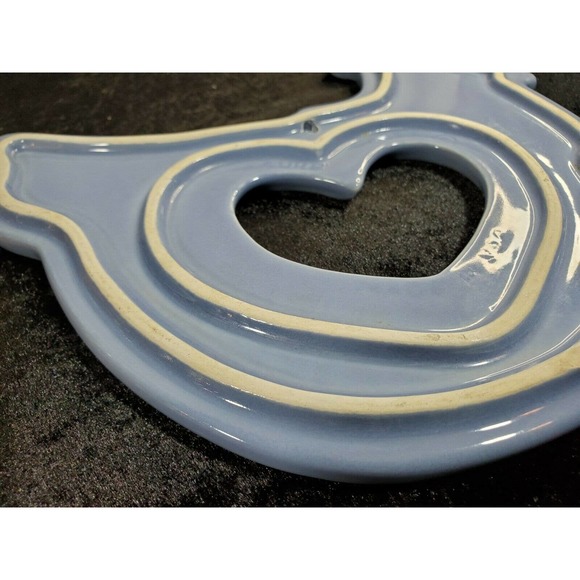 TREASURE CRAFT ROOSTER 🐓 TRIVET HOT PLATE COUNTRY FARMHOUSE RUSTIC CORNING BLUE - Picture 12 of 12